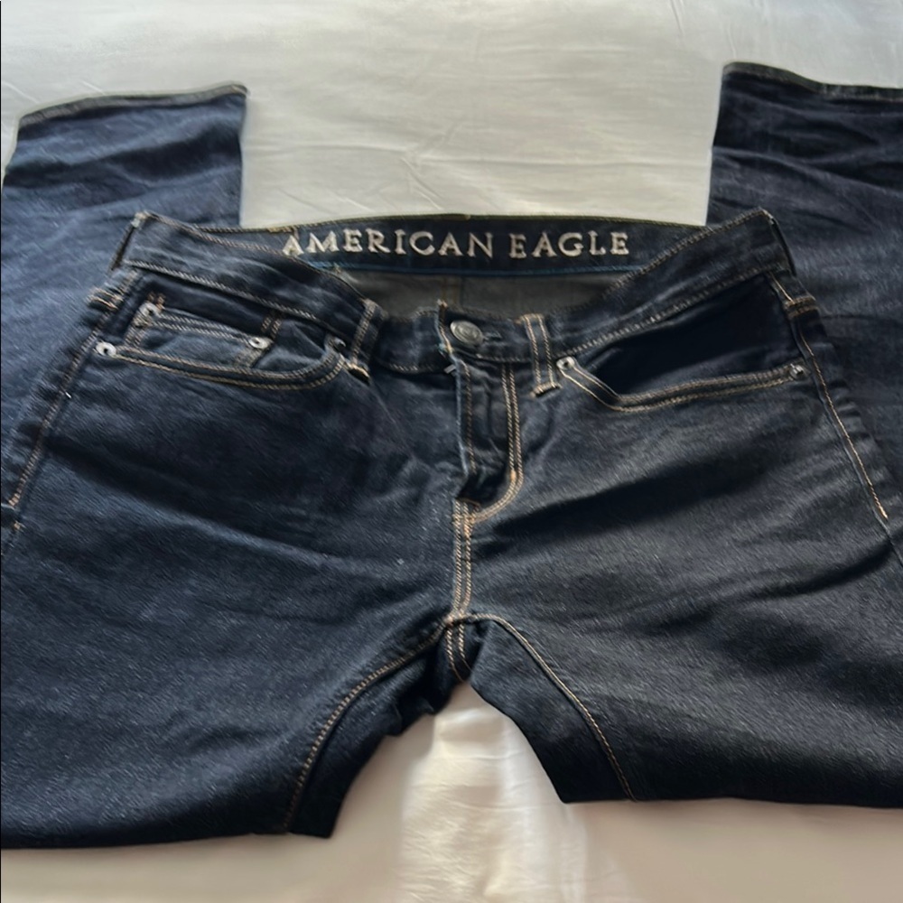 American Eagle Outfitters Men's Dark Blue Skinny Jeans - 29/30 - EXCELLENT COND - Picture 5 of 10